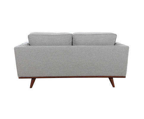 Petalsoft 2 Seater Sofa Fabric Uplholstered Lounge Couch - Grey