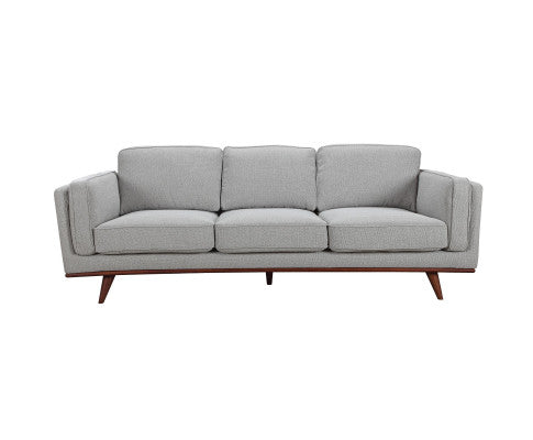 Petalsoft 3 Seater Sofa Fabric Uplholstered Lounge Couch - Grey