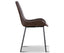 Brando Set of 2 PU Leather Upholstered Dining Chair Metal Leg - Brown