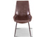 Brando Set of 2 PU Leather Upholstered Dining Chair Metal Leg - Brown