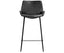 Brando Set of 2 PU Leather Upholstered Bar Chair Metal Leg Stool Vintage Grey