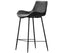 Brando Set of 2 PU Leather Upholstered Bar Chair Metal Leg Stool Vintage Grey