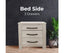 Foxglove Bedside Tables 3 Drawers Storage Cabinet Shelf Side End Table - White