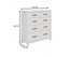 Foxglove Tallboy 5 Chest of Drawers Solid Ash Wood Bed Storage Cabinet - White