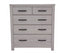 Foxglove Tallboy 5 Chest of Drawers Solid Ash Wood Bed Storage Cabinet - White