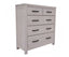 Foxglove Tallboy 5 Chest of Drawers Solid Ash Wood Bed Storage Cabinet - White