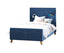 Phlox Kids Child Single Bed Fabric Upholstered Children Kid Timber Frame - Denim