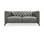 Luxe 2pc Genuine Forli Leather Sofa Set 2.5-3.5 Seater Lounge Couch -Dark Grey