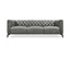 Luxe Genuine Forli Leather Sofa 3.5 Seater Upholstered Lounge Couch - Dark Grey