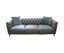 Luxe Genuine Forli Leather Sofa 3.5 Seater Upholstered Lounge Couch - Dark Grey