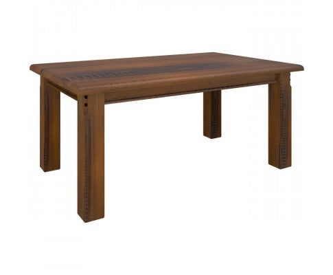 Umber Dining Table 180cm Solid Pine Wood Home Dinner Furniture - Dark Brown