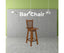 Umber Bar Stools Kitchen Stool Kitchen Counter Seat Solid Pine Wood - Dark Brown