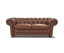 Sonny 3+2.5 Seater Genuine Leather Sofa Chestfield Lounge Couch - Butterscotch