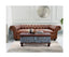 Sonny 2.5 Seater Genuine Leather Sofa Chestfield Lounge Couch - Butterscotch