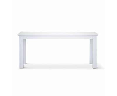 Laelia Dining Table 180cm Solid Acacia Timber Wood Coastal Furniture - White