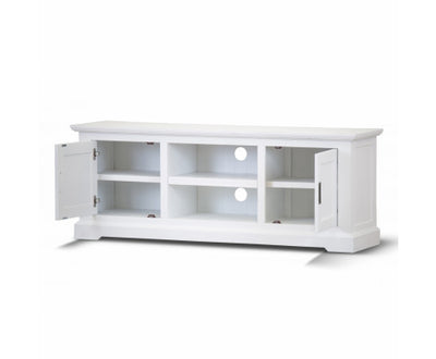 Laelia ETU Entertainment TV Unit 160cm 2 Door Solid Acacia Wood Coastal - White