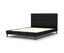 Volga King Single Bed Platform Frame Fabric Upholstered Mattress Base - Charcoal