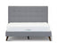 Volga King Single Bed Platform Frame Fabric Upholstered Mattress Base - Grey