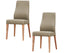 Rosemallow Dining Chair Set of 2 PU Leather Seat Solid Messmate Timber - Silver