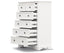 Celosia 2pc Bedside Tallboy 3pc Bedroom Set Nightstand Storage Cabinet - White