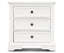 Celosia Bedside Table Set of 2pcs - 3 Drawers Storage Cabinet Nightstand - White