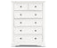 Celosia Tallboy 6 Chest of Drawers Solid Acacia Wood Bed Storage Cabinet - White