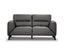 Downy Genuine Leather Sofa Set 3 + 2 Seater Upholstered Lounge Couch - Gunmetal