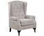 Mellowly Wing Back Chair Sofa Chesterfield Armchair Fabric Uplholstered - Beige