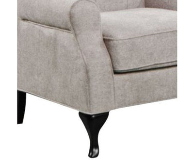 Mellowly Wing Back Chair Sofa Chesterfield Armchair Fabric Uplholstered - Beige