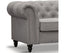 Mellowly 3 Seater Sofa Fabric Uplholstered Chesterfield Lounge Couch - Grey