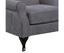 Mellowly Wing Back Chair Sofa Chesterfield Armchair Fabric Uplholstered - Grey