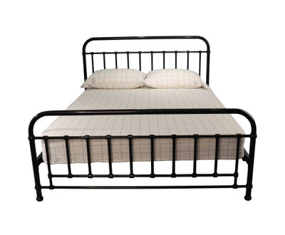 Metallica Queen Bed Size Metal Frame Platform Mattress Base - Black