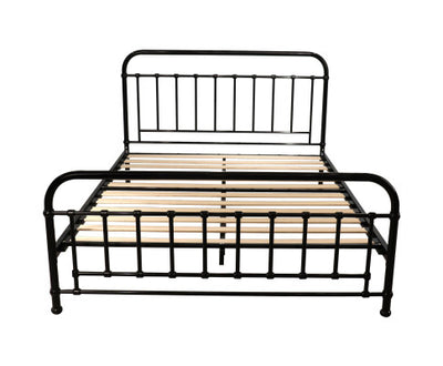 Metallica Queen Bed Size Metal Frame Platform Mattress Base - Black