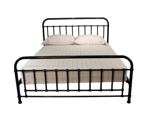 Metallica Double Bed Size Metal Frame Platform Mattress Base - Black