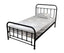 Metallica King Single Bed Size Metal Frame Platform Mattress Base - Black