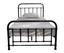 Metallica King Single Bed Size Metal Frame Platform Mattress Base - Black