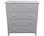 Wisteria Tallboy 4 Chest of Drawers Solid Rubber Wood Bed Storage Cabinet -White