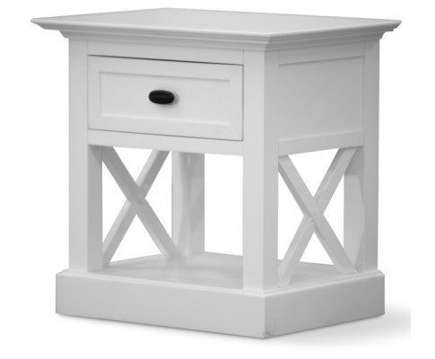 Beechworth Bedside Tables 1 Drawer Storage Cabinet Shelf Side End Table - White