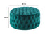 Bloomer Velvet Fabric Accent Sofa Love Chair Round Ottoman Set - Green