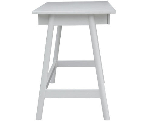 Mindil Office Desk Student Study Table Solid Wooden Timber Frame - White