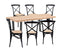 Petunia 7pc 180cm Dining Table Set 6 Cross Back Chair Elm Timber Wood Metal Leg