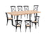 Petunia 9pc 210cm Dining Table Set 8 Cross Back Chair Elm Timber Wood Metal Leg