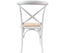 Aster Crossback Dining Chair Set of 2 Solid Birch Timber Wood Ratan Seat - White