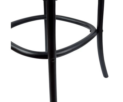 Aster 3pc Crossback Bar Stools Dining Chair Solid Birch Timber Rattan Seat Black