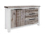 Plumeria Buffet Table 145cm 1 Door 3 Drawer Solid Acacia Timber - White Brush