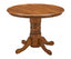 Linaria Round Dining Table 106cm Pedestral Stand Solid Rubber Wood - Walnut