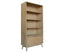 Grevillea Bookshelf Bookcase 4 Tier Drawers Solid Acacia Timber Wood - Brown