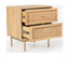 Martina Bedside Table 2 Drawer Storage Cabinet Solid Mango Wood Rattan