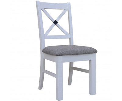 Beechworth Dining Chair Set of 2 Solid Pine Timber Wood Hampton Furniture - Grey