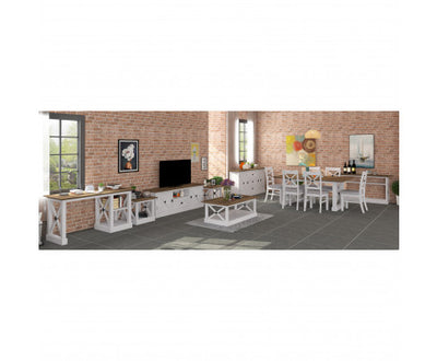 Beechworth 7pc Dining Set 200cm Table 6 Chair Pine Wood Hampton Furniture - Grey